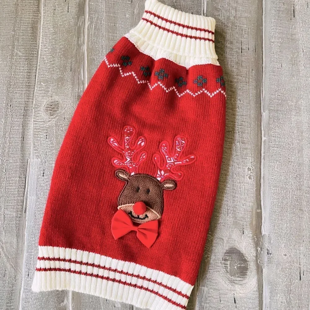 Reindeer Christmas Dog Sweater